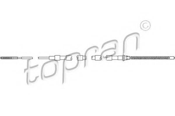 Трос, стоянкова гальмівна система TOPRAN 110 990