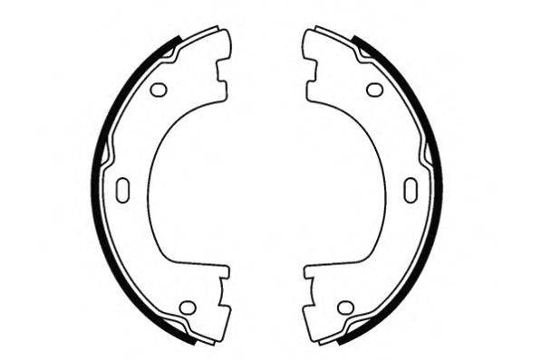Комплект тормозных колодок ручника E.T.F. 09-0678