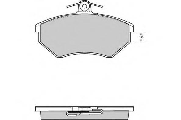 Комплект гальмівних колодок, дискове гальмо E.T.F. 12-0531