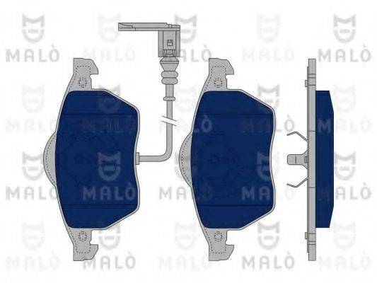 Комплект гальмівних колодок, дискове гальмо MALO 1050154