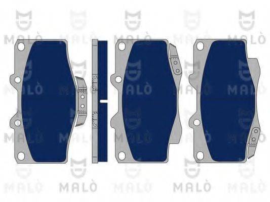Комплект гальмівних колодок, дискове гальмо MALO 1050165
