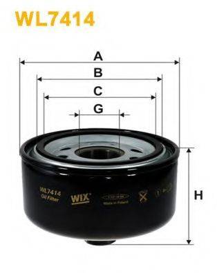 Масляний фільтр WIX FILTERS WL7414