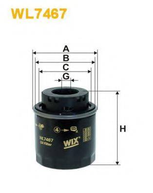 Масляний фільтр WIX FILTERS WL7467