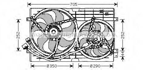 Вентилятор системы охлаждения двигателя PRASCO VW7508