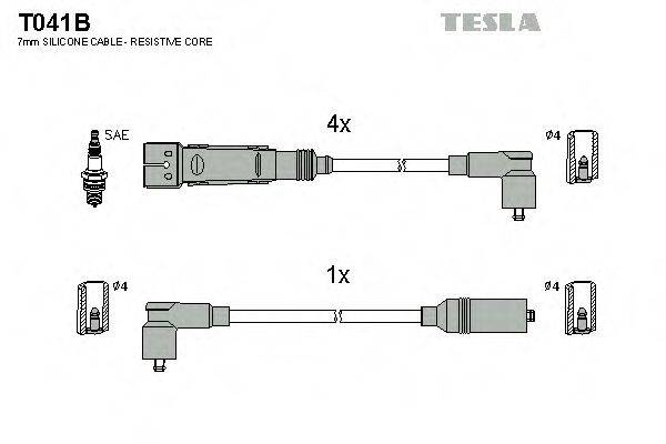 TESLA T041B Комплект дротів запалення