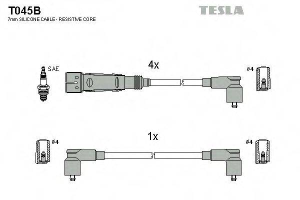 TESLA T045B Комплект проводов зажигания
