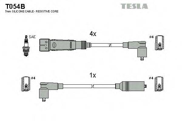 TESLA T054B Комплект проводов зажигания