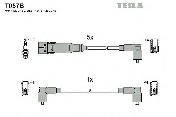 TESLA T057B Комплект проводов зажигания