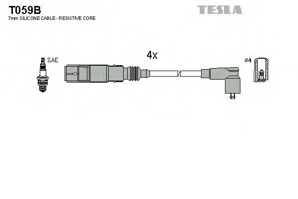 Комплект дротів запалення TESLA T059B