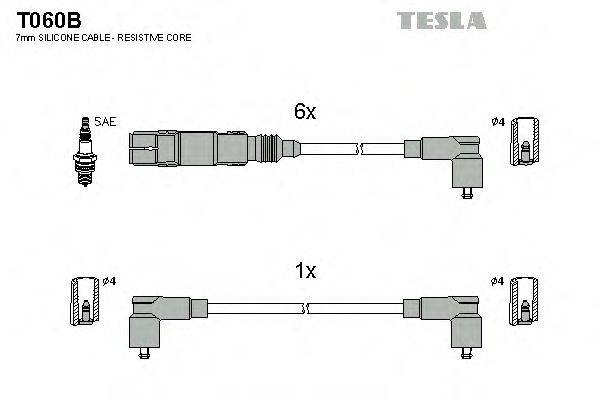 Комплект проводов зажигания TESLA T060B