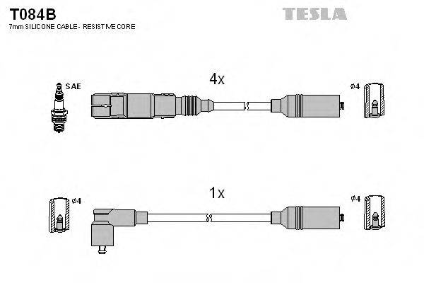 TESLA T084B Комплект проводов зажигания