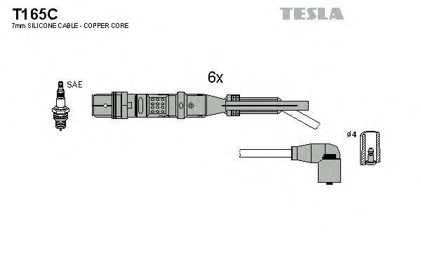 Комплект проводов зажигания TESLA T165C