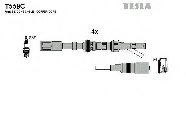 TESLA T559C Комплект дротів запалення