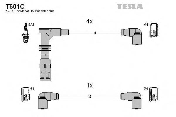Комплект проводов зажигания TESLA T601C