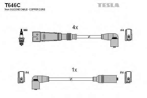TESLA T646C Комплект дротів запалення