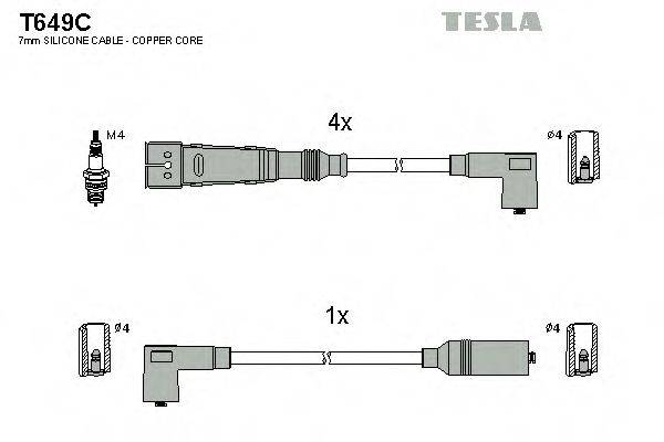 TESLA T649C Комплект проводов зажигания