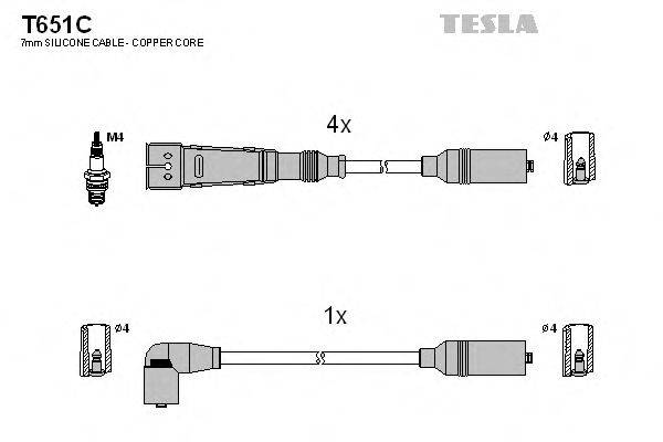 TESLA T651C Комплект проводов зажигания