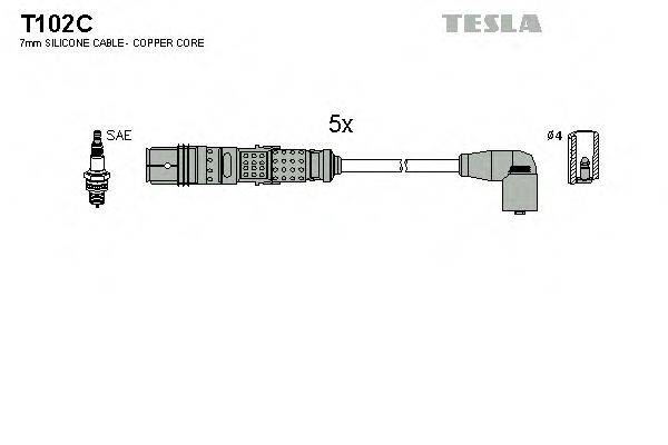 TESLA T102C Комплект дротів запалення