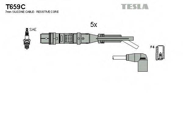 TESLA T659C Комплект дротів запалення