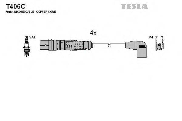 TESLA T406C Комплект проводов зажигания