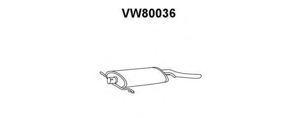 Глушитель выхлопных газов конечный VENEPORTE VW80036
