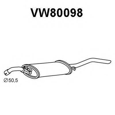 VENEPORTE VW80098 Глушник вихлопних газів кінцевий