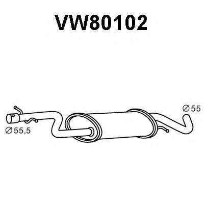 Передглушувач вихлопних газів VENEPORTE VW80102