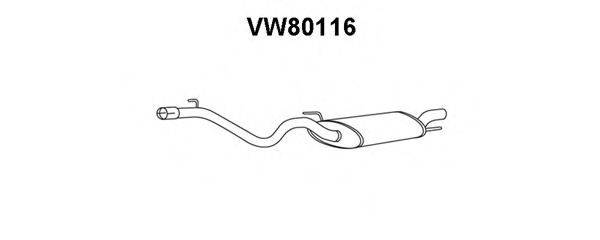 Глушник вихлопних газів кінцевий VENEPORTE VW80116