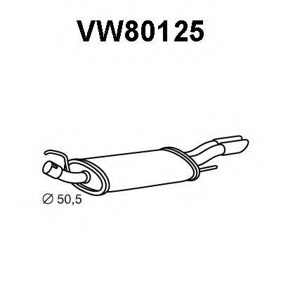 Глушник вихлопних газів кінцевий VENEPORTE VW80125