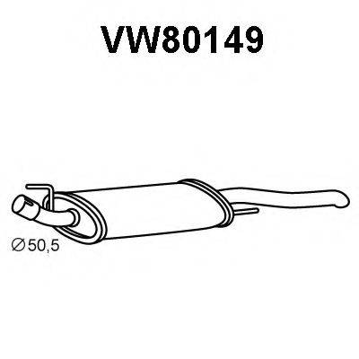 Глушитель выхлопных газов конечный VENEPORTE VW80149