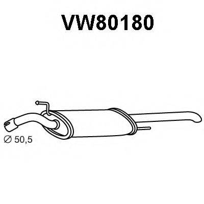 Глушник вихлопних газів кінцевий VENEPORTE VW80180
