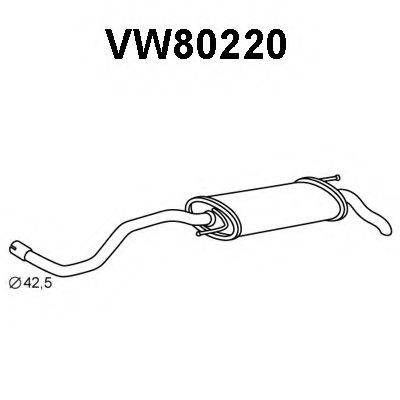 Глушитель выхлопных газов конечный VENEPORTE VW80220