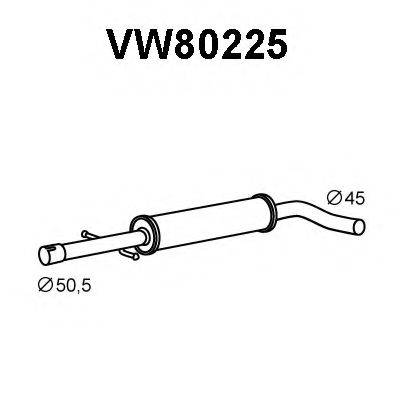 Средний глушитель выхлопных газов VENEPORTE VW80225