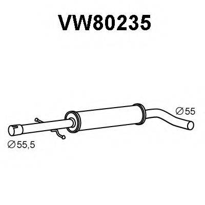 Средний глушитель выхлопных газов VENEPORTE VW80235