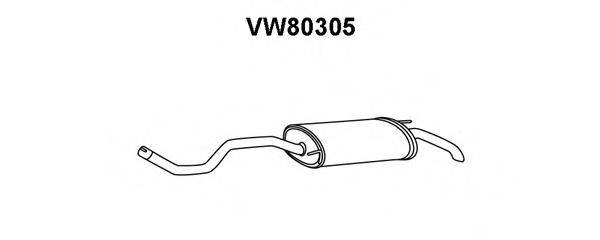 Глушник вихлопних газів кінцевий VENEPORTE VW80305