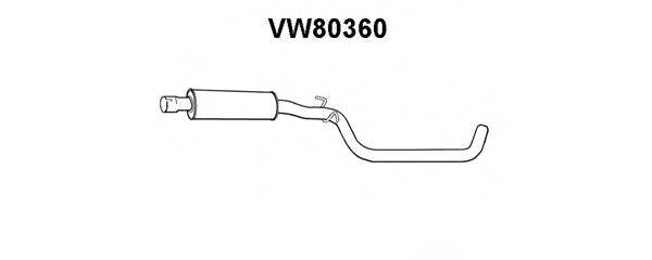 VENEPORTE VW80360 Средний глушитель выхлопных газов