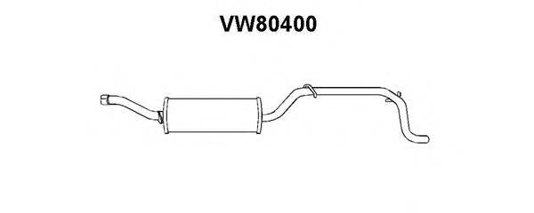 Глушитель выхлопных газов конечный VENEPORTE VW80400