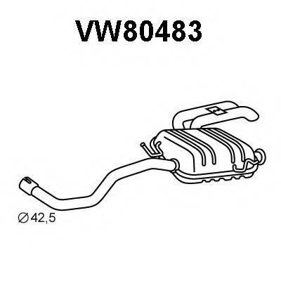 Глушитель выхлопных газов конечный VENEPORTE VW80483