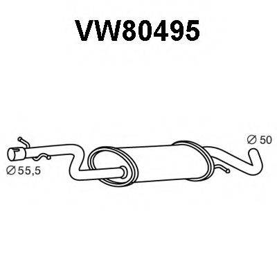 VENEPORTE VW80495 Предглушитель выхлопных газов