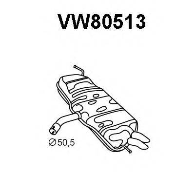VENEPORTE VW80513 Глушник вихлопних газів кінцевий