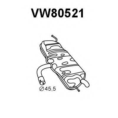 VENEPORTE VW80521 Глушитель выхлопных газов конечный
