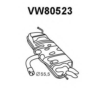 VENEPORTE VW80523 Глушитель выхлопных газов конечный