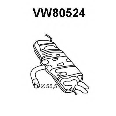 Глушитель выхлопных газов конечный VENEPORTE VW80524