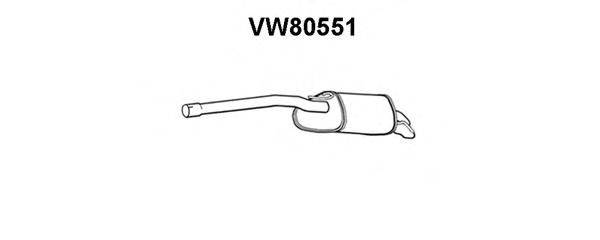 Глушник вихлопних газів кінцевий VENEPORTE VW80551