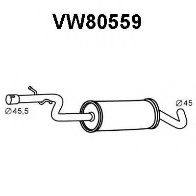 Середній глушник вихлопних газів VENEPORTE VW80559