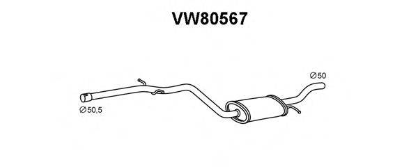 Средний глушитель выхлопных газов VENEPORTE VW80567