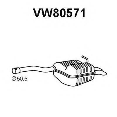 Глушитель выхлопных газов конечный VENEPORTE VW80571