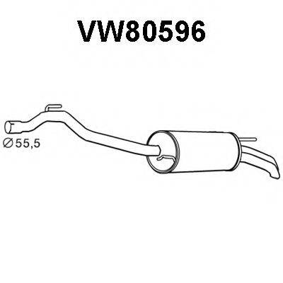 Глушник вихлопних газів кінцевий VENEPORTE VW80596
