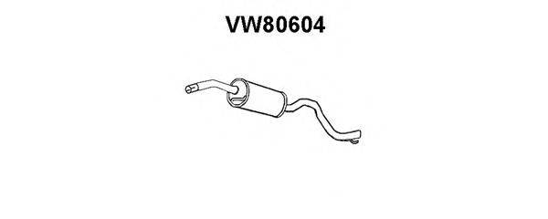 VENEPORTE VW80604 Средний глушитель выхлопных газов