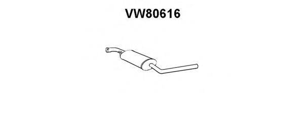 VENEPORTE VW80616 Середній глушник вихлопних газів